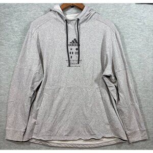 Adidas Womens Gray Graphic Hoodie Sweatshirt XL Casual Athletic Wear